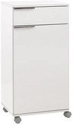 Ντουλάπι Diamond Megapap τροχήλατο σε χρώμα λευκό 50x40x100εκ.
