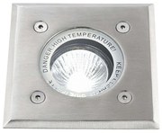 Φωτιστικό Δαπέδου 6222 1XGU10 10,5x10,5cm Inox Perenz