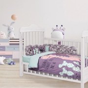 Σεντόνια Βρεφικά 4853 Smile Digital (Σετ 3τμχ) Purple-Mint Das Home Κούνιας 125x170cm 100% Cotton