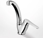 Eurorama Viva Chrome Μπαταρία Νιπτήρος με Πλαϊνό Λεβιέ, Περιστρεφόμενο Ρουξούνι &amp; Aυτόματη Βαλβίδα 143333-100