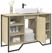vidaXL Ντουλάπι Νιπτήρα Μπάνιου Sonoma Δρυς 91x35x60 εκ. Επεξ. Ξύλο