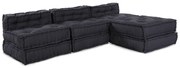 vidaXL Modular Pouffes 4 τμχ σε Ανθρακί Ύφασμα