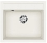 Helika Quadro SQQ 100 Ένθετος Γρανιτένιος Νεροχύτης Μ56.5xΠ51cm Λευκός