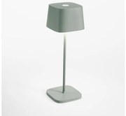 Επαναφορτιζόμενο Επιτραπέζιο Φωτιστικό LED Αλουμίνιο Ofelia H29 Φ10 Zafferano-LD0870G3-Πράσινο LD0870G3