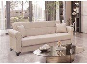 ZITA PLUS AZUR LIGHT BROWN ΥΦΑΣΜΑ 3ΘΕΣΙΟΣ ΚΑΝΑΠΕΣ/ΚΡΕΒΑΤΙ ΜΕ ΑΠΟΘ.ΧΩΡΟ 210X80εκ. 210Χ80Χ75εκ. ΚΡΕΒ.180Χ10040.0118
