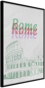 Αφίσα - Pastel Rome - 40x60 - Μαύρο - Χωρίς πασπαρτού