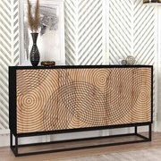 Megapap Μπουφές Themis Μαύρο - Sapphire Oak
