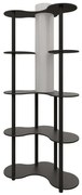 Φωτιστικό Δαπέδου Με Ραφάκια 666PTR1115 65x35x150cm 1xE27 40W Black Opviq