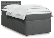 ΚΡΕΒΑΤΙ BOXSPRING ΜΕ ΣΤΡΩΜΑ ΣΚΟΥΡΟ ΓΚΡΙ 90X190 ΕΚ. ΥΦΑΣΜΑΤΙΝΟ 3286550