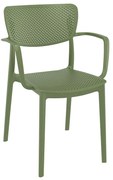 Πολυθρόνα Πολυπροπυλενίου Loft Olive Green 54X53X82εκ.