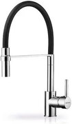 Pyramis Serina Chrome Black Μπαταρία Κουζίνας Πάγκου με Ντουζ