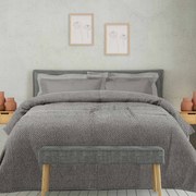 Κουβέρτα Βαμβακερή Πικέ Υπέρδιπλη 220x240εκ. Blankets Summer 1207 Γκρι-Εκρού Das Home