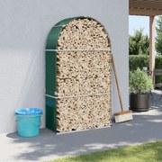 vidaXL Ξυλοθήκη Πράσινη 120 x 45 x 210 εκ. από Γαλβανισμένο Ατσάλι