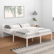vidaXL Κρεβάτι Ηλικιωμένων Λευκό 160 x 200 εκ. από Μασίφ Ξύλο Πεύκου