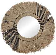Καθρέπτης Cielro Inart mendong Φ42x6εκ 337-000041 337-000041 Καφέ