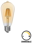 Λαμπτήρας LED ST64 Bulb  dimmable 8W E27 amber