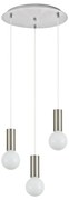 Φωτιστικό Οροφής Τρίφωτο Homelighting Adept Tube 77-8389 Nickel Matt