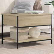 vidaXL Τραπεζάκι Σαλονιού Sonoma Δρυς 70x50x50 εκ. Επ. Ξύλο &amp; Μέταλλο