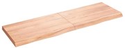 vidaXL Ράφι Τοίχου Ανοιχτό Καφέ 160x50x(2-6)εκ. Επεξ. Μασίφ Ξύλο Δρυός
