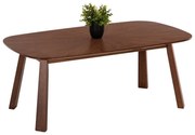 Τραπέζι Σαλονιού Riner HM9737 120x60x45cm Με Καπλαμά Walnut Mdf