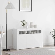 vidaXL Πλαϊνό γραφείο Λευκό 116 x 30 x 75 εκ. Επεξεργασμένο ξύλο