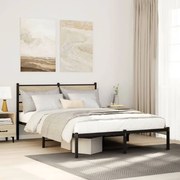 Σκελετός Κρεβ. Χωρίς Στρώμα Sonoma Δρυς 135x190 εκ. Μεταλλικό 4017101
