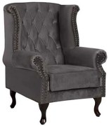 ΠΟΛΥΘΡΟΝΑ-ΜΠΕΡΖΕΡΑ ΓΚΡΙ ΒΕΛΟΥΔΟ T.CHESTERFIELD POLINA 83x75x107Yεκ.HM0053.10