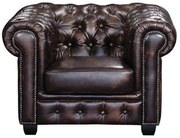 Πολυθρόνα Chesterfield Brown 689 E9574,1 103X92X72 cm Δέρμα