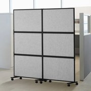 VEVOR Acoustic Room Divider Partition Panel Privacy Screen 2 Pack Light Gray