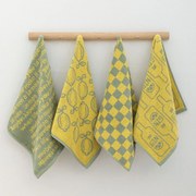 Πετσέτες Κουζίνας Jack100 (Σετ 4τμχ) Yellow-Green Palamaiki 100% Βαμβάκι