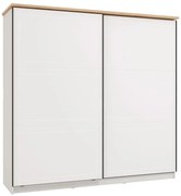 Ντουλάπα Valencia 220 Λευκό - Artisan Oak - Λευκό Μάτ 220x62.5x214 εκ. 220x62.5x214 εκ.