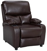Πολυθρόνα Gartia pakoworld relax PU καφέ 79x94x102εκ