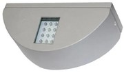 Απλίκα Φωτιστικό Τοίχου LED 1,6W Ημικύκλιο Διπλής Κατεύθυνσης ΙΡ54 Μπλε Φως 22x9 Lumen-9-7015664-Γκρι 9-7015664
