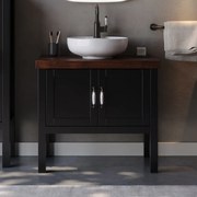 Πάγκος LONDON Μαύρο MDF Λάκα 85 S3BLON085BLM 85x50x72cm S3BLON085BLM