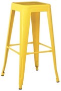 Σκαμπό Bar Relix Ε5190,9W 43x43x76cm Yellow Μέταλλο