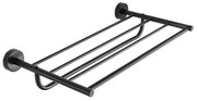 Κρεμάστρα-Ραφιέρα Πετσετών Uno 962555 50cm Black Mat Karag Ανοξείδωτο Ατσάλι