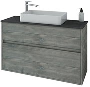 Πάγκος μπάνιου με Νιπτήρα Instinct 100 II Σκοτεινό Δρύς