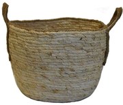 Καλάθι Rush 00.06.67041 Φ30x25cm Beige Ψάθα