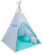 Παιδική σκηνή Baby Adventure Teepee Grey Wave Mint