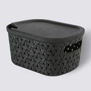 Καλάθι Αποθήκευσης (19.9x15x10.1) F-V Tressy Black 209334A