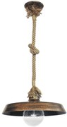 Κρεμαστό Φωτιστικό Οροφής US-GAS ROPE 1L σχοινί Heronia-31-0101-Μπρονζέ 31-0101