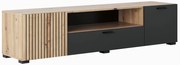 Ξύλινο Έπιπλο Τηλεόρασης DENVER Artizan Oak/Ανθρακί Μ180xΠ42.5xΥ42cm