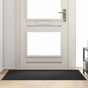 vidaXL Χαλάκι Εξώπορτας Μαύρο 90 x 150 cm Πολυπροπυλένιο και βινύλιο