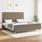 ΠΛΑΙΣΙΟ ΚΡΕΒΑΤΙΟΥ ΜΕ ΚΕΦΑΛΑΡΙ TAUPE 180X200 ΕΚ. ΥΦΑΣΜΑΤΙΝΟ 3125239