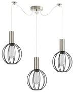 Φωτιστικό Οροφής Adept Tube 77-8444 50x50x300cm 3xE27 60W Nickel-Black Homelighting