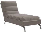 vidaXL Ανάκλιντρο Taupe Υφασμάτινο με Μαξιλάρια