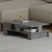 Τραπεζάκι σαλονιού Mansu  χρώμα γκρι ρετρό 80x50x27εκ.