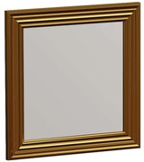 Καθρέπτες Τοίχου Bale (Σετ 2Τμχ) 116SAM1111 40x3x40cm Gold Hanah Home Mdf