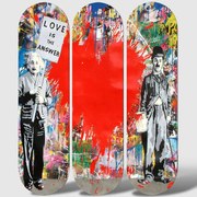 Διακοσμητικό Τοίχου (Σετ 3Τμχ) 715MRY1142 70x70cm Multi Wallity Mdf