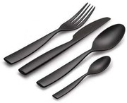 Μαχαιροπίρουνα Dressed Air (Σετ 16Τμχ) MW74S16 B Black Alessi 16 τμχ Μελαμίνη